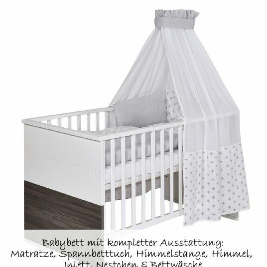 * Schardt Kinderzimmer Maxx Fleetwood 15-Tlg. Mit 2-Turigem Schrank Inkl. Textilkollektion Ice Crystal Grau