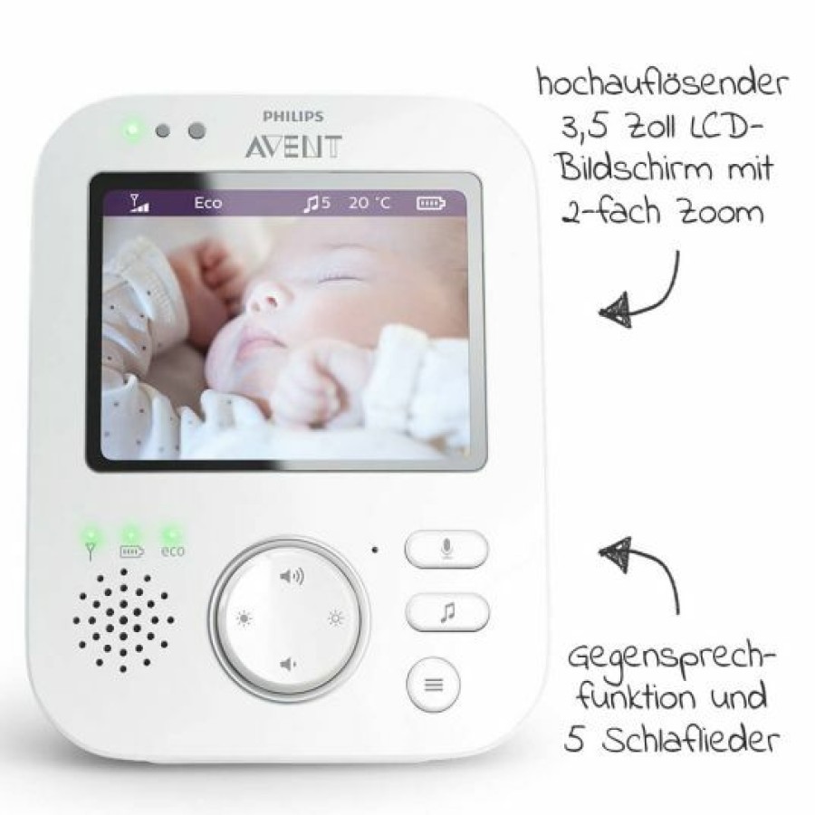 * Philips Avent Video-Babyphone Mit Kamera Digital 3,5 Zoll Scd845/26