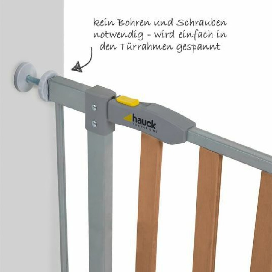 * Hauck Turschutzgitter Wood Lock Safety Gate 75 81 Cm