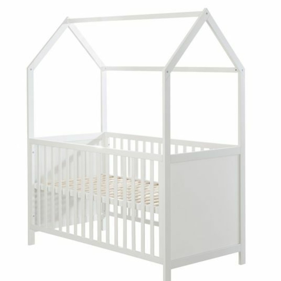 * Roba Babybett Und Kinderbett In Hausoptik 70 X 140 Cm Weis