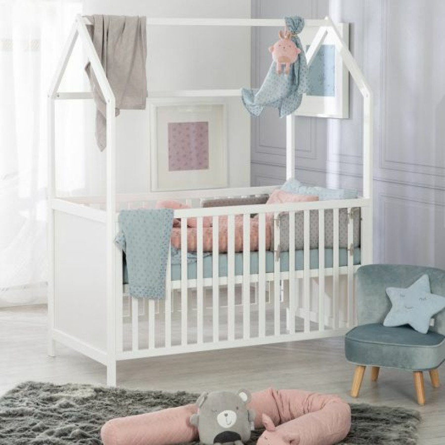 * Roba Babybett Und Kinderbett In Hausoptik 70 X 140 Cm Weis