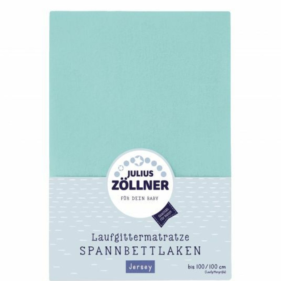 * Julius Zollner Spannbetttuch Fur Laufgitter 68 X 90 / 95 X 95 Cm Mint