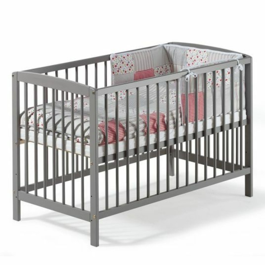 * Schardt Kinderbett Felix Kiefer Massiv 60 X 120 Cm Nordic Grey