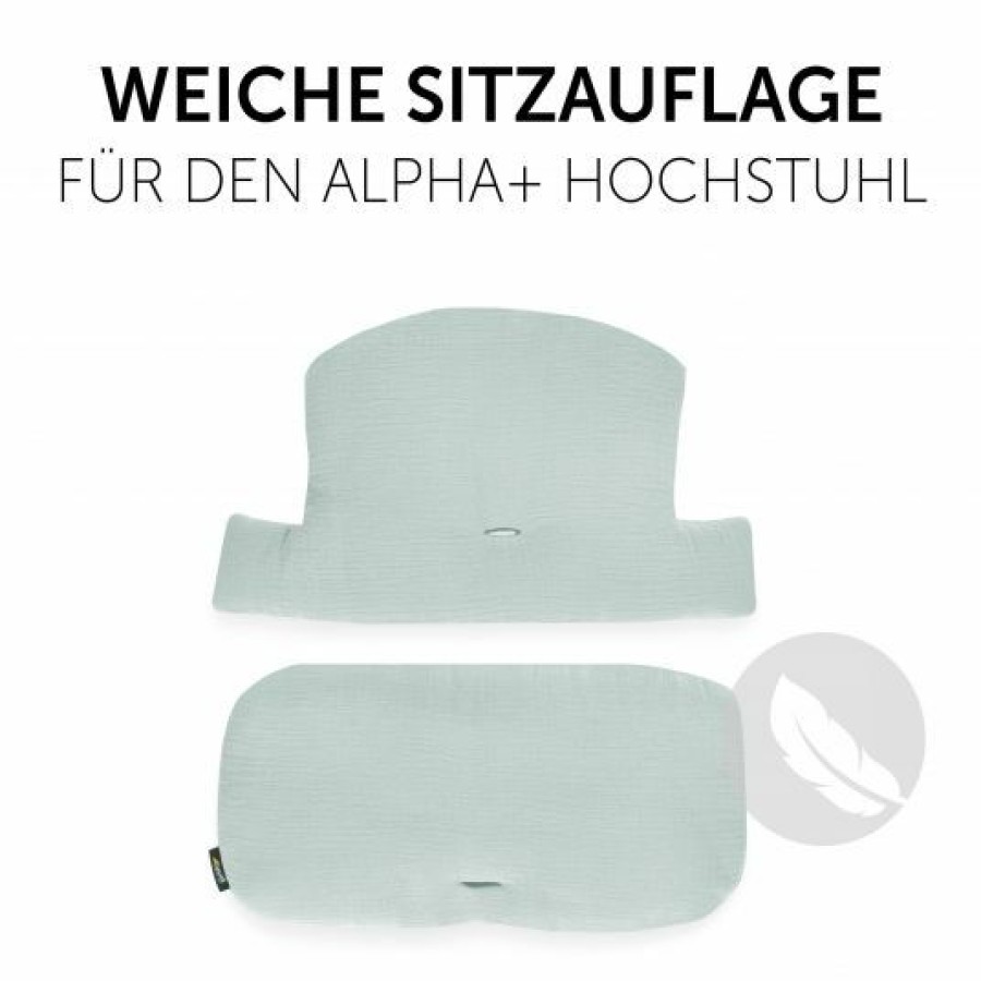 * Hauck Sitzkissen / Hochstuhlauflage Fur Alpha Hochstuhl Highchair Pad Select Muslin Mint