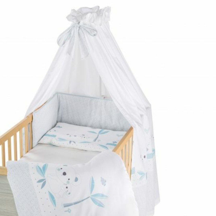 * Schardt 4-Tlg. Bettwasche-Set Decke 100 X 135 Cm , Kissen 40 X 60 Cm, Nestchen, Himmel Koala Kollektion 2022