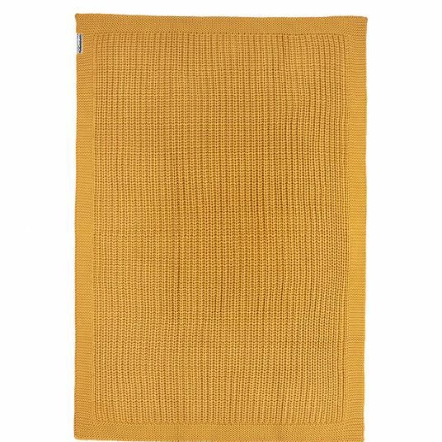 * Meyco Baumwoll-Decke 75 X 100 Cm Patentstrick Honey Gold