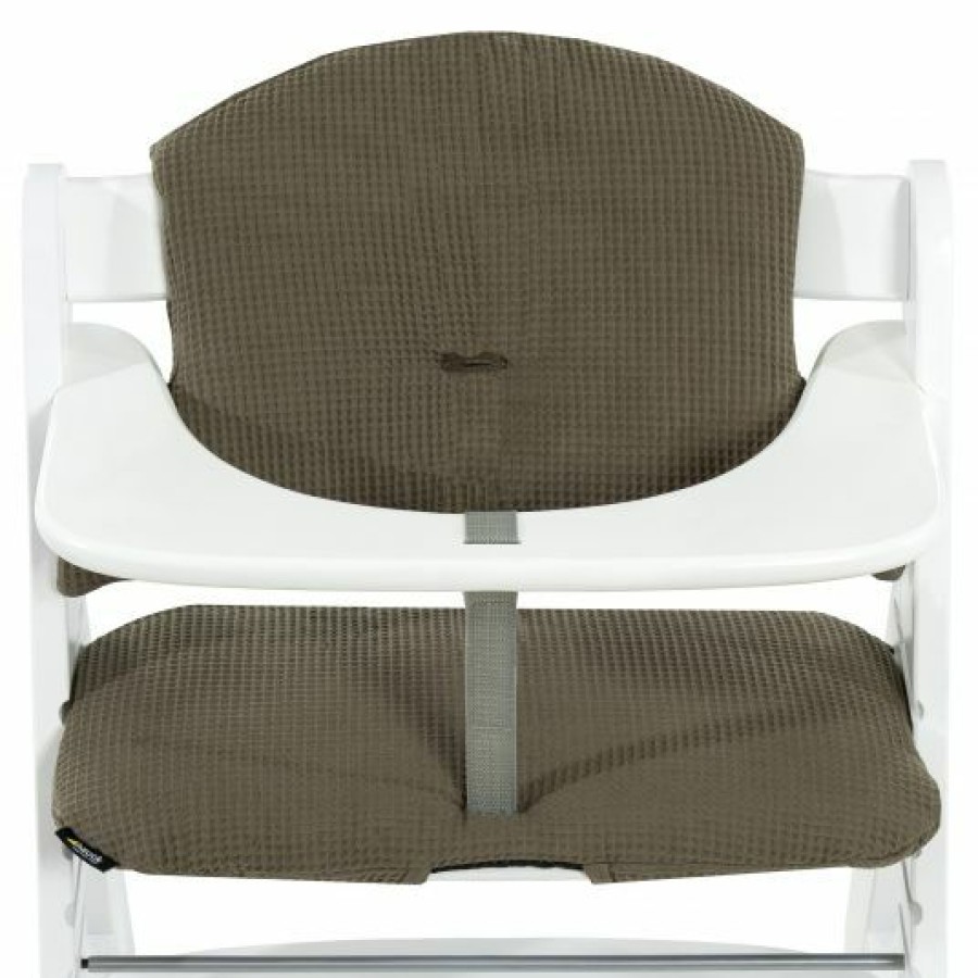 * Hauck Sitzkissen / Hochstuhlauflage Fur Alpha Hochstuhl Highchair Pad Select Waffle Pique Olive