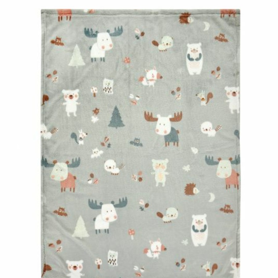 * Alvi Babydecke Mikrofaser 75 X 100 Cm Baby Forest