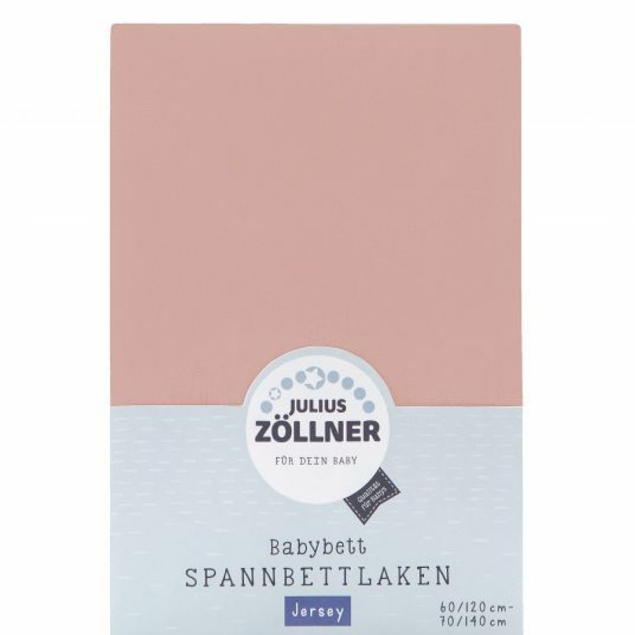 * Julius Zollner Spannbetttuch Fur Kinderbett 60 X 120 / 70 X 140 Cm Blush