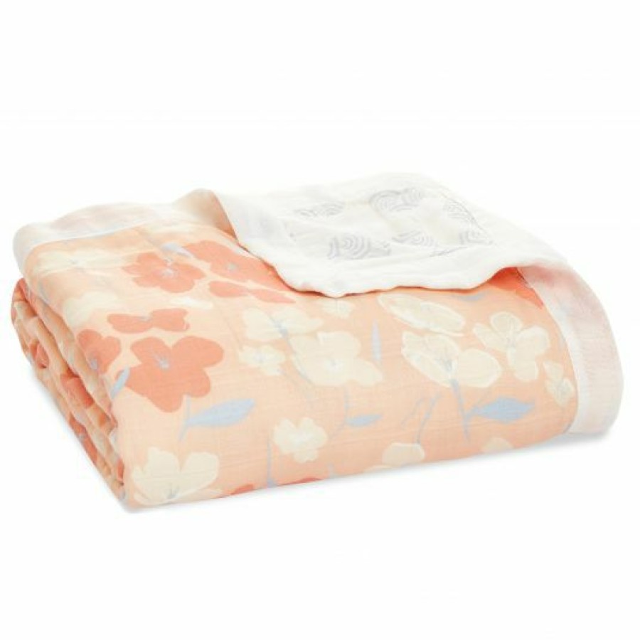 * Aden + Anais Kuscheldecke Silky Soft Mull 4-Lagig 120 X 120 Cm Koi Pond