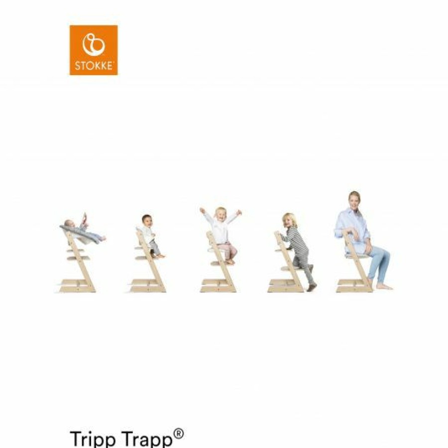 * Stokke Mitwachsender Treppenhochstuhl Tripp Trapp Buchenholz Lackiert White / Weiss