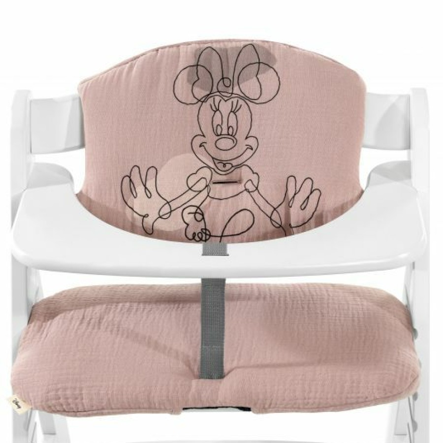 * Hauck Sitzkissen / Hochstuhlauflage Fur Alpha Hochstuhl Highchair Pad Select Disney Minnie Mouse Rose