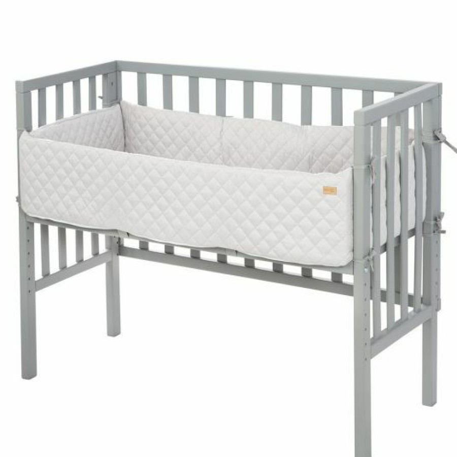 * Roba 2In1 Beistellbett, Bank & Matratze & Nestchen Roba Style Silbergrau Taupe