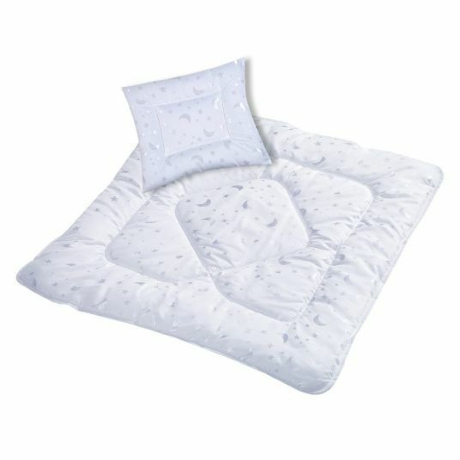 * Urra Steppbett-Set Mond & Sterne 80 X 80 Cm + 35 X 40 Cm