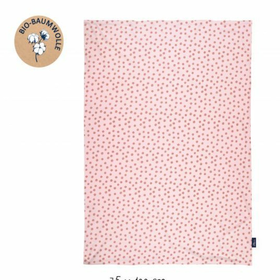 * Alvi Babydecke Jersey Organic Cotton 75 X 100 Cm Curly Dots