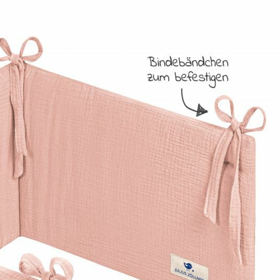 * Julius Zollner Nestchen Musselin 180 X 35 Cm Dusty Rose