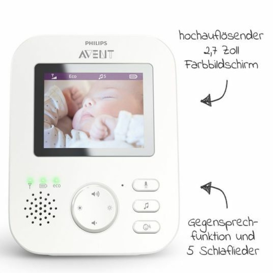 * Philips Avent Video-Babyphone Mit Kamera Digital 2,7 Zoll Scd835/26