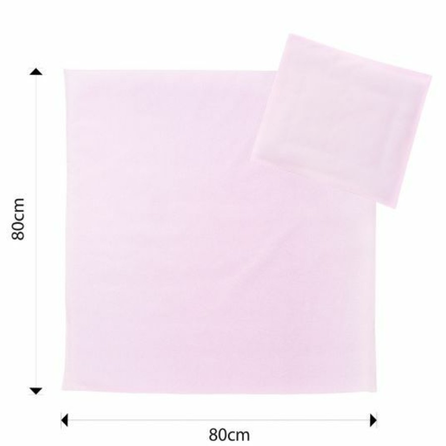 * Makian Bettwasche 80 X 80 Cm Uni Rosa