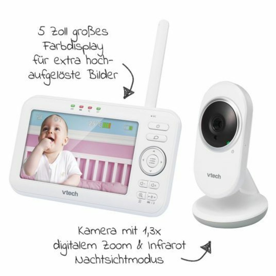 * Vtech Video-Babyphone Babymonitor Vm5252 5 Zoll