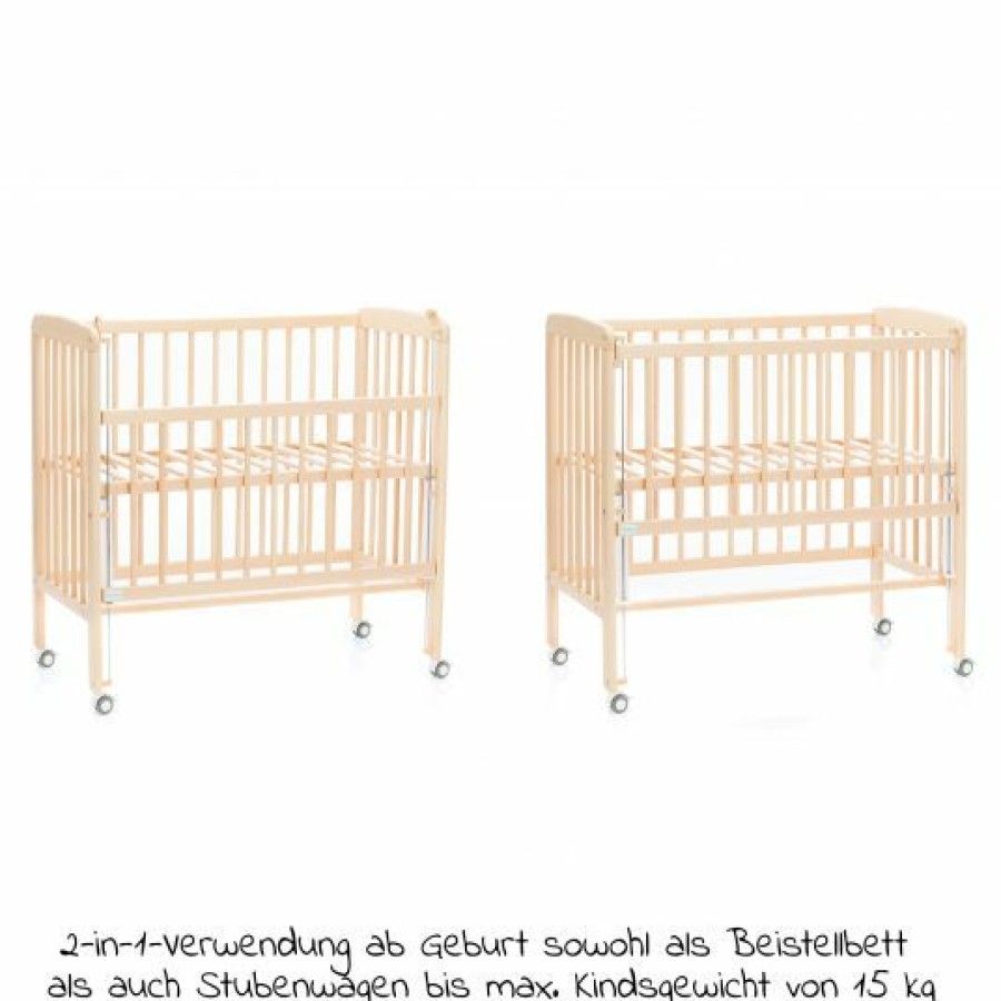 * Fillikid 2In1 Beistellbett, Stubenbett Nino Natur Kollektion 2022