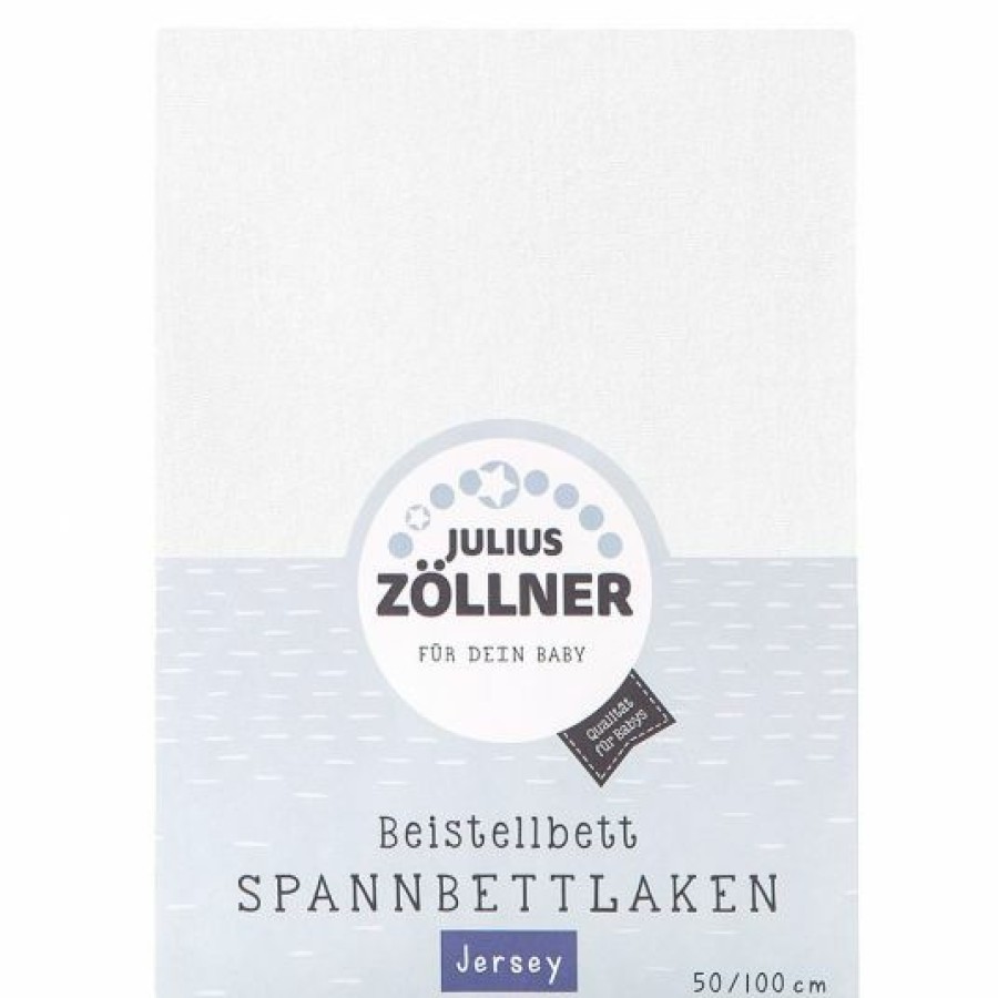 * Julius Zollner Spannbetttuch Fur Beistellbett 50 X 100 Cm Weis