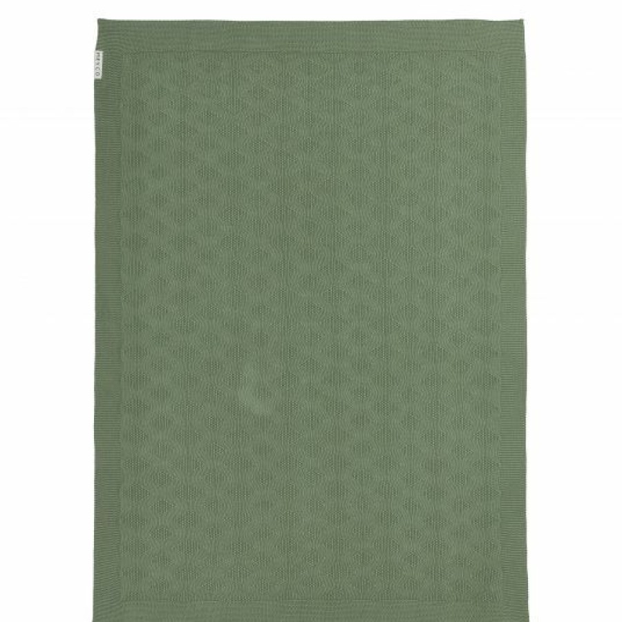 * Meyco Baumwoll-Decke 75 X 100 Cm Diamond Forest Green