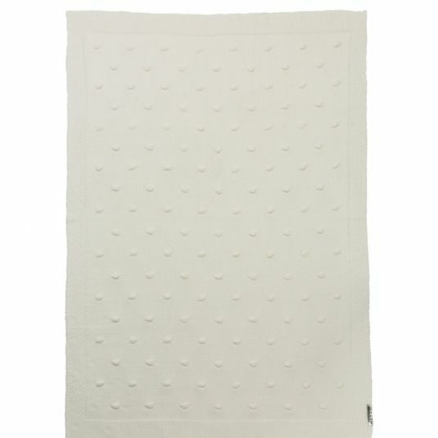 * Meyco Baumwoll-Decke 75 X 100 Cm Knots Offwhite