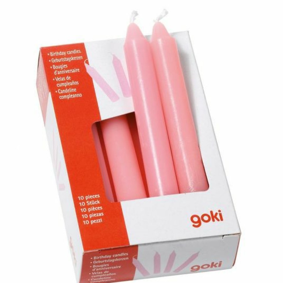 * Goki Geburtstagskerzen 10Er Pack Rosa