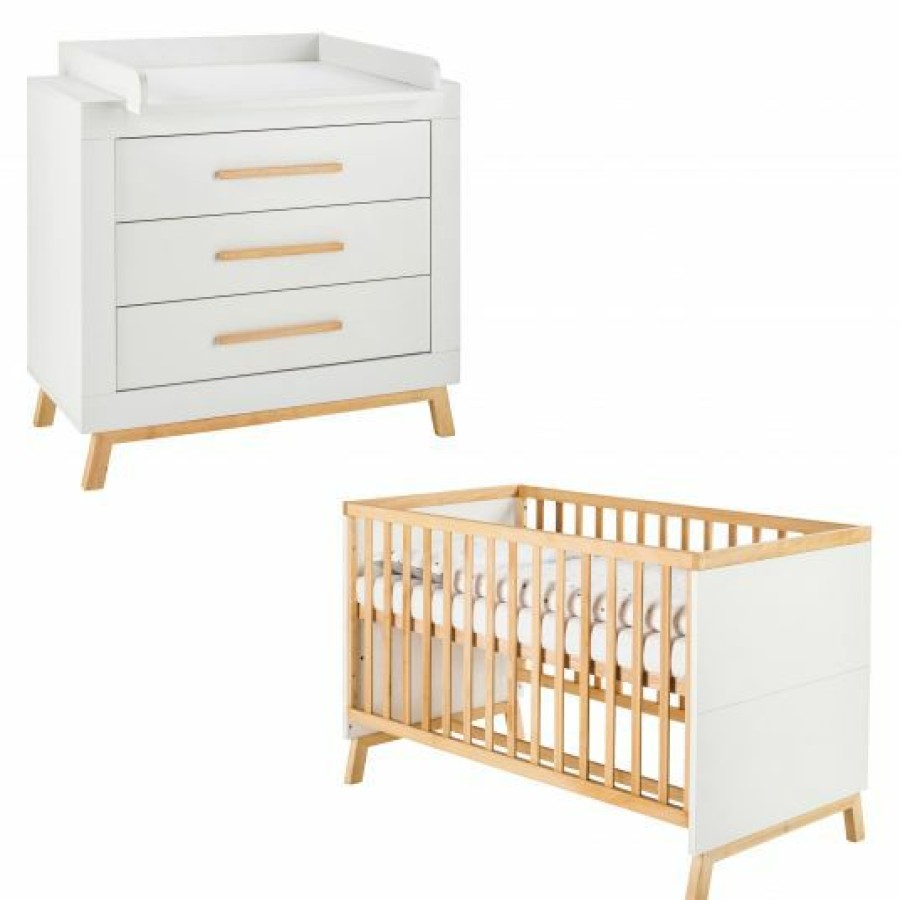 * Schardt Sparset Kinderzimmer Miami White 15-Tlg. Inkl. Textilkollektion Sternchen Grau