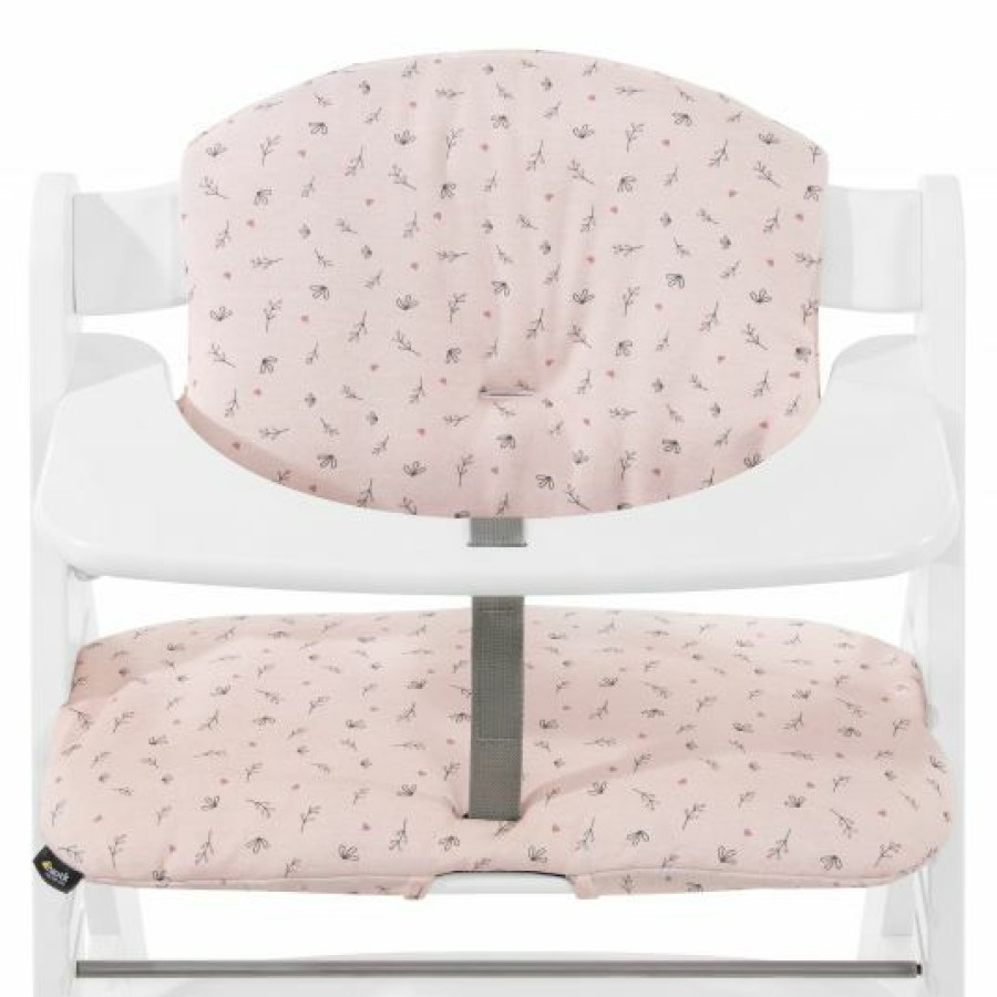 * Hauck Sitzkissen / Hochstuhlauflage Fur Alpha Hochstuhl Highchair Pad Select Jersey Flowers Rose