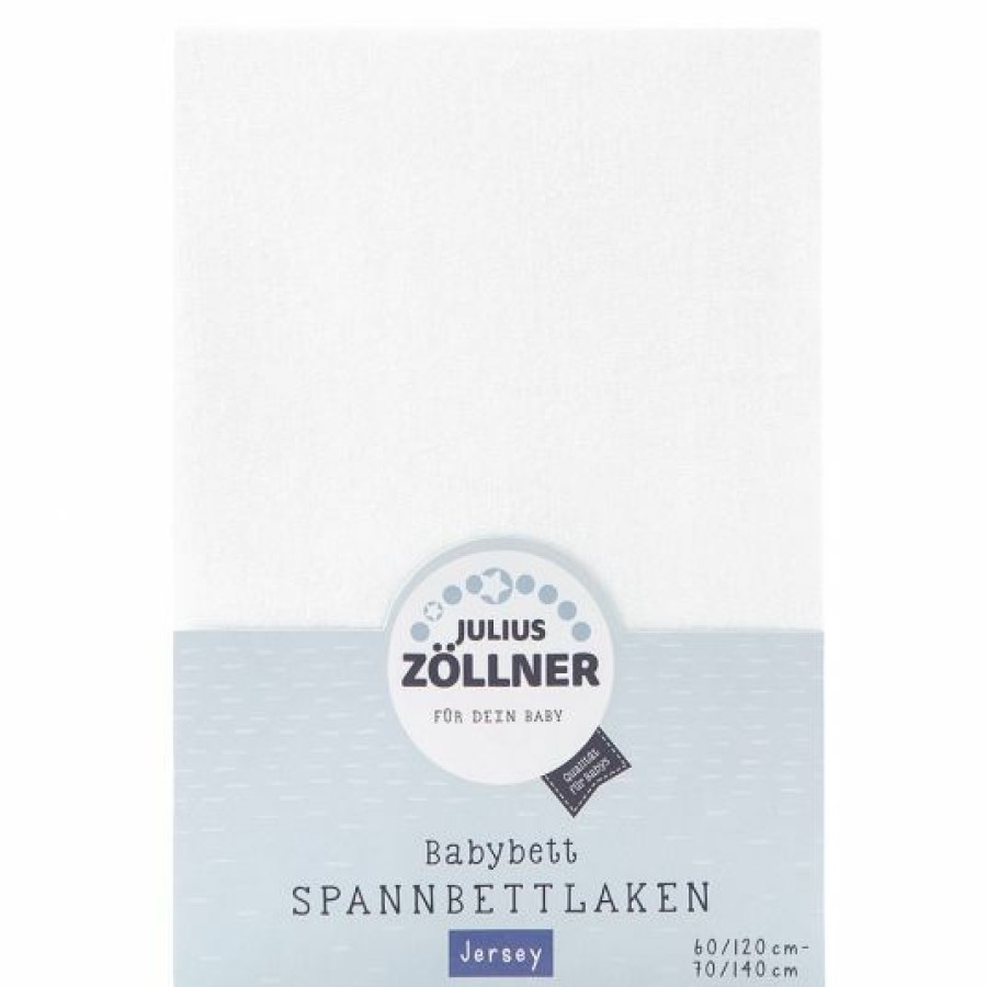 * Julius Zollner Spannbetttuch Fur Kinderbett 60 X 120 / 70 X 140 Cm Weis