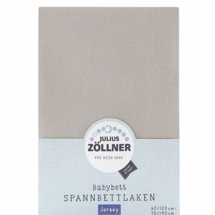 * Julius Zollner Spannbetttuch Fur Kinderbett 60 X 120 / 70 X 140 Cm Taupe