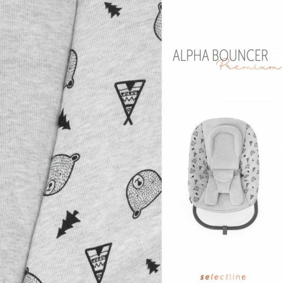 * Hauck Bouncer 2In1 Premium (Verstellbarer Neugeborenenaufsatz & Wippe) Fur Alpha & Beta Hochstuhl Nordic Grey