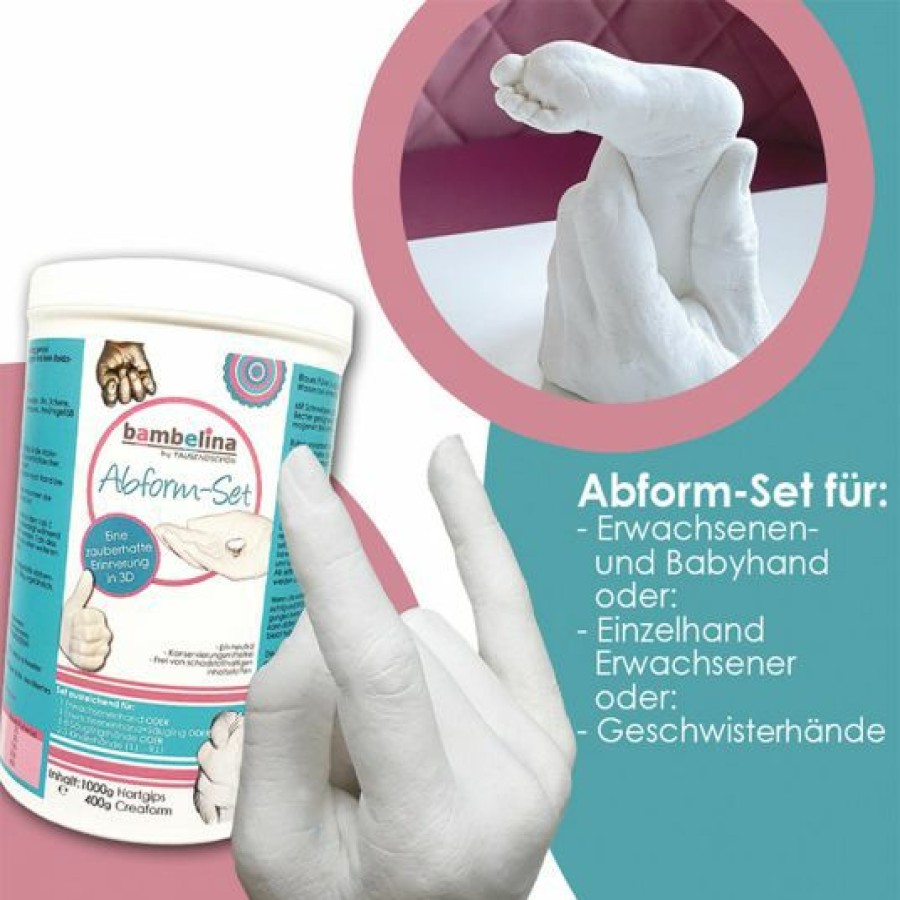 * Tausendschon Abform-Set Gipsabdruck Babyhand & Erwachsenenhand