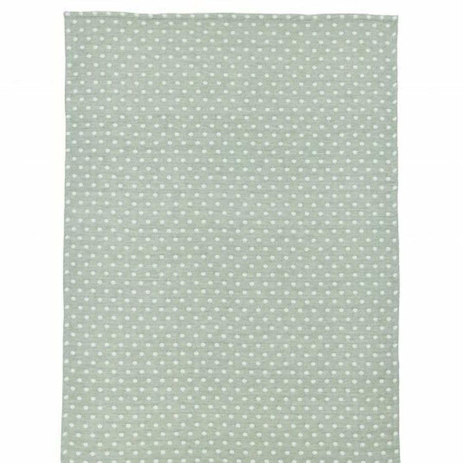 * Meyco Baumwoll-Decke 75 X 100 Cm Little Dots Forest Green