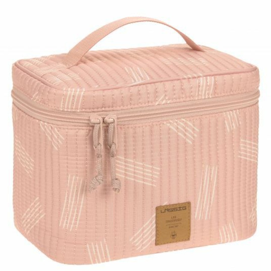 * Lassig Wickeltisch Organizer / Utensilo Nursey Caddy To Go Soft Stripes Rose