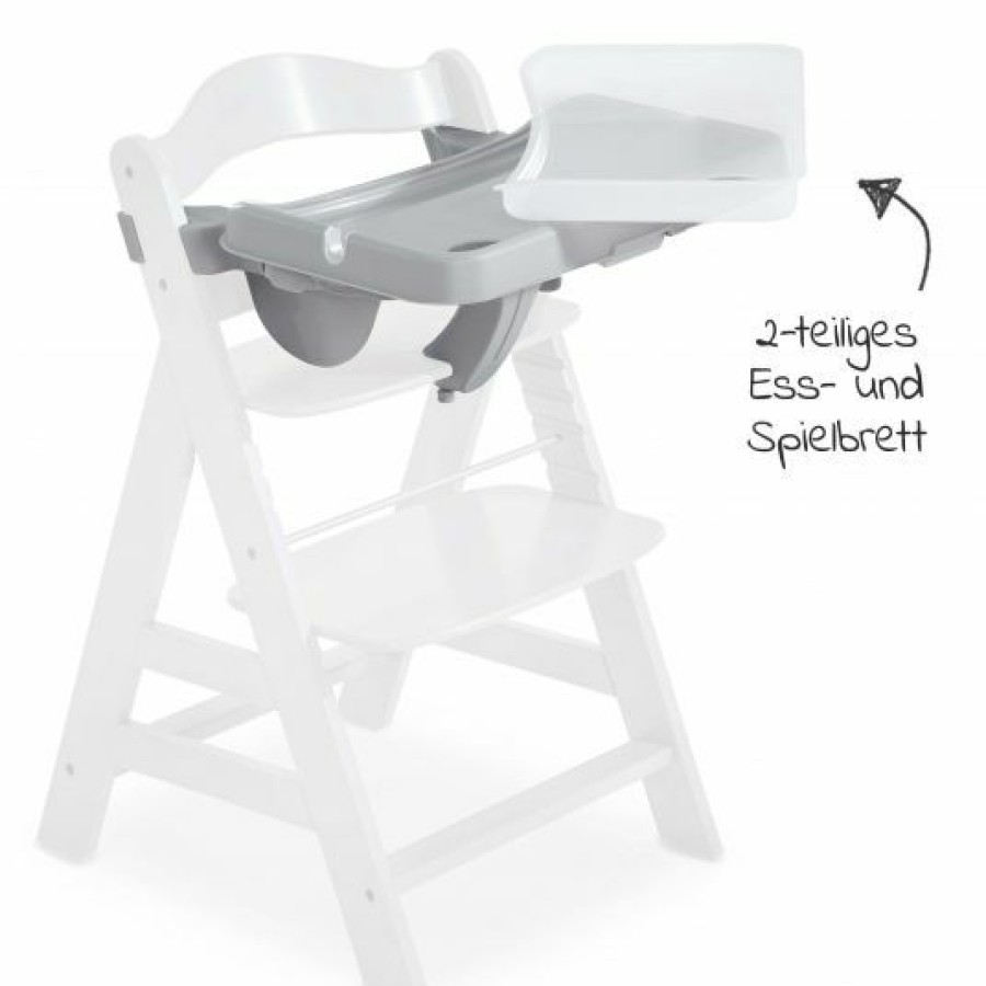 * Hauck Alpha Tray 2-Teiliges Essbrett & Tisch Fur Alpha Hochstuhle Grey / Grau