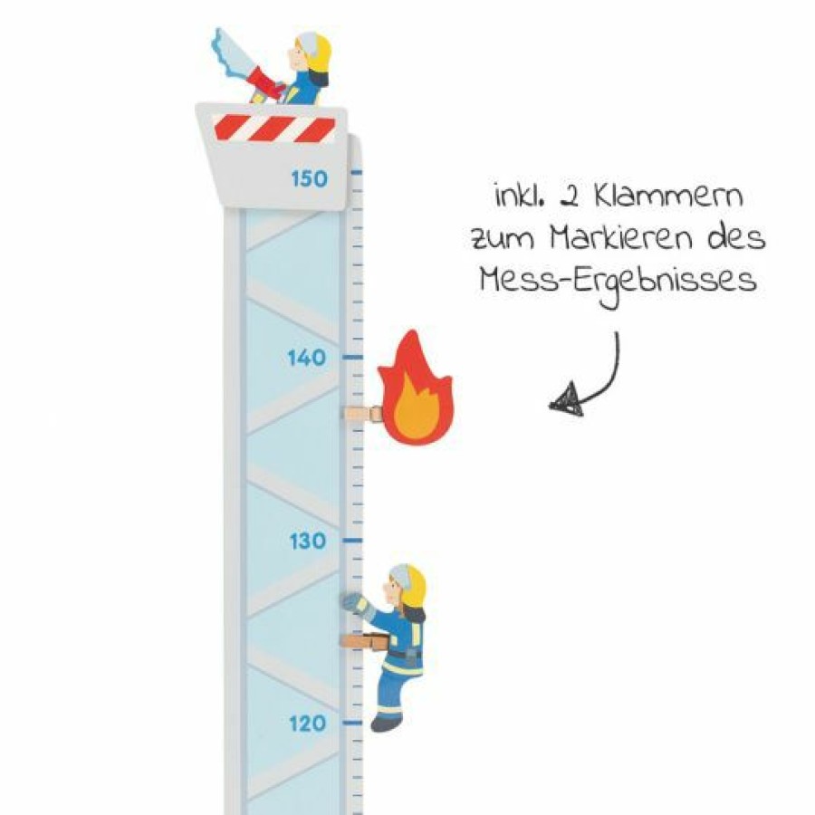 * Goki Messlatte Feuerwehr Mit 2 Klammern