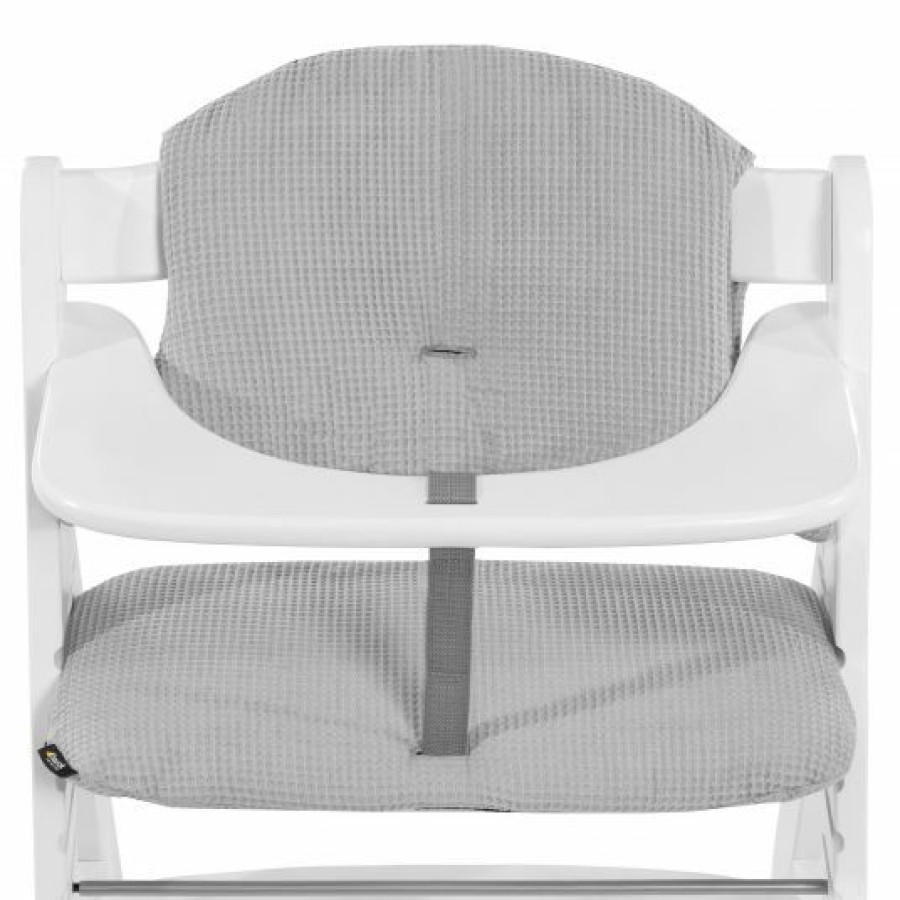 * Hauck Sitzkissen / Hochstuhlauflage Fur Alpha Hochstuhl Highchair Pad Select Waffle Pique Grey