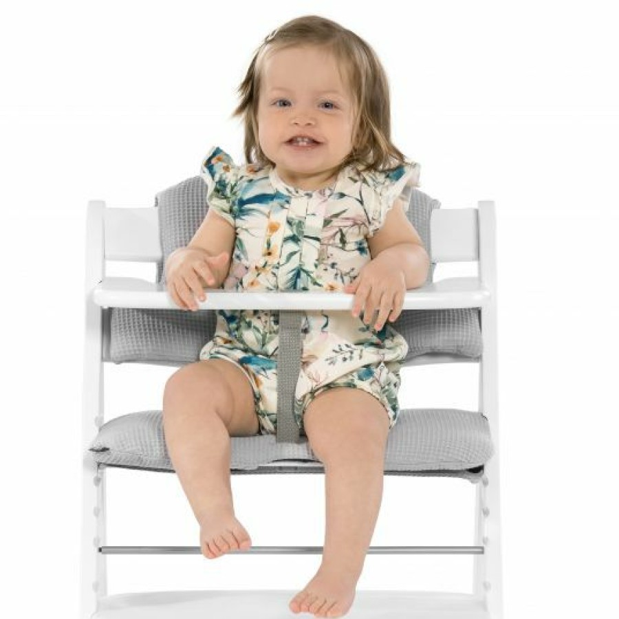 * Hauck Sitzkissen / Hochstuhlauflage Fur Alpha Hochstuhl Highchair Pad Select Waffle Pique Grey