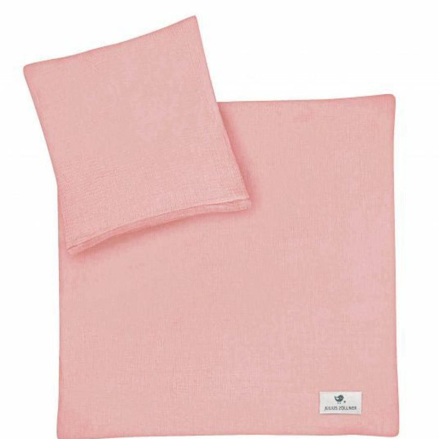 * Julius Zollner Bettwasche Musselin 80 X 80 / 35 X 40 Cm Dusty Rose