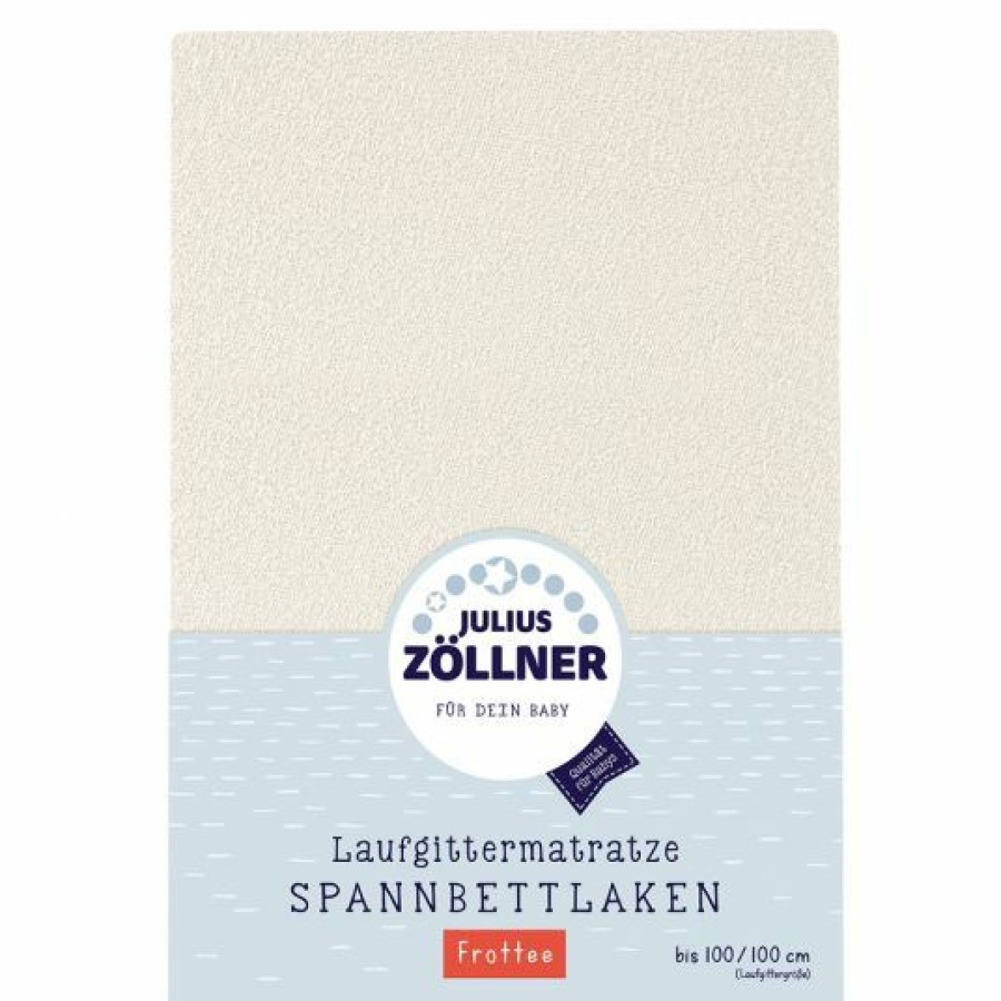 * Julius Zollner Spannbetttuch Frottee Fur Laufgitter 68 X 90 95 X 95 Cm Ecru