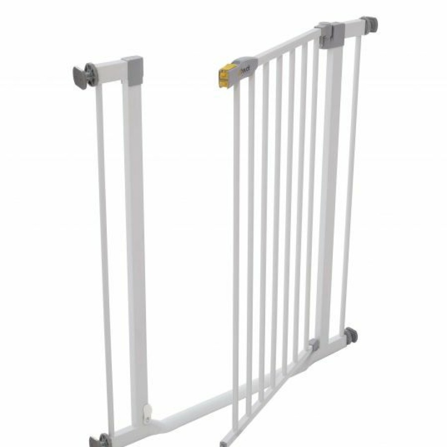 * Hauck Turschutzgitter Clear Step Gate (75-80 Cm) Ohne Bohren Und Niedriger Turschwelle White