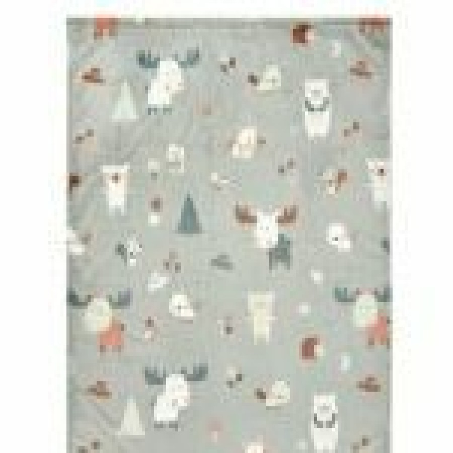 * Alvi Babydecke Mikrofaser 75 X 100 Cm Stars Silber