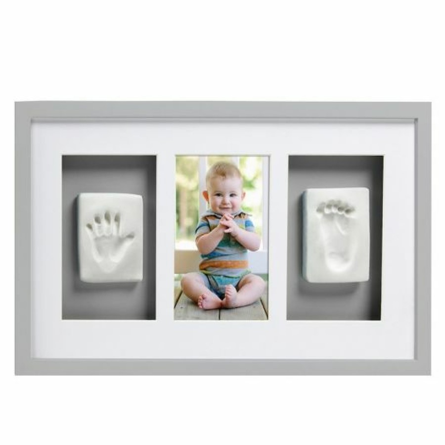 * Pearhead Rahmen Fur Foto & 2 Abdrucke Deluxe Wall Frame Grau