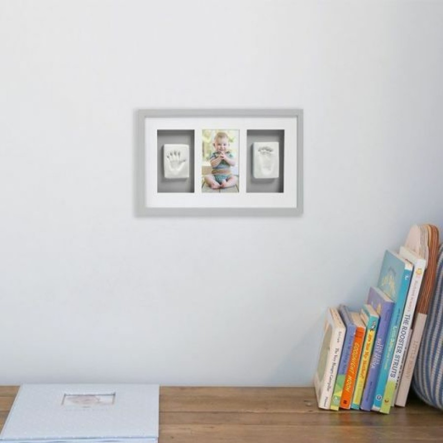 * Pearhead Rahmen Fur Foto & 2 Abdrucke Deluxe Wall Frame Grau