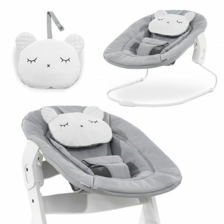 * Hauck Neugeborenenaufsatz & Wippe Fur Alpha / Beta Hochstuhl Bouncer 2In1 Pastell Bear