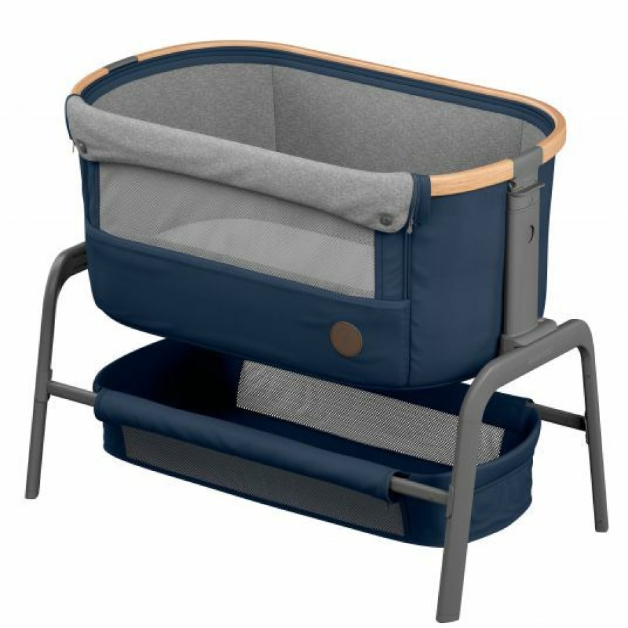 * Maxi-Cosi Beistellbett Iora Klappbar, Inkl. Matratze & Reisetasche Essential Blue Kollektion 2022