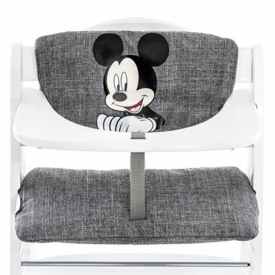 * Hauck Hochstuhlauflage & Sitzverkleinerer Disney Deluxe Mickey Grey