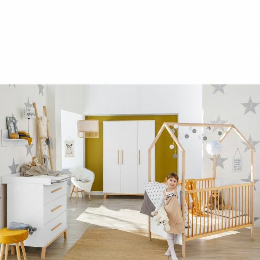 * Schardt Kinderzimmer Venice 13-Tlg. Mit 3-Turigem Schrank Inkl. Textilkollektion Big Star Grey